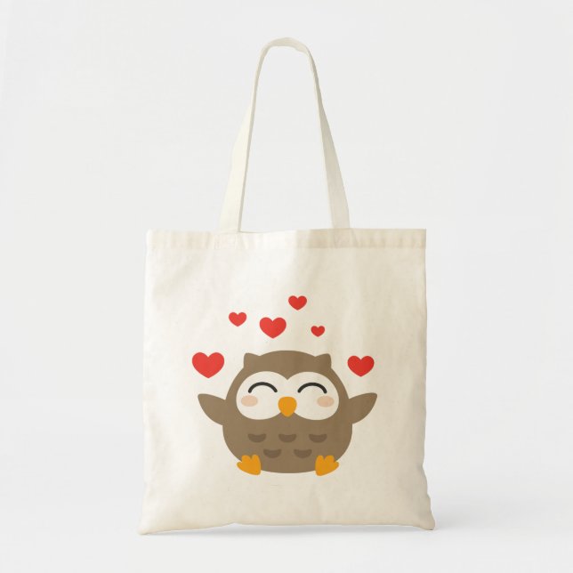 I Owl You Illustration Tote Bag (Front)