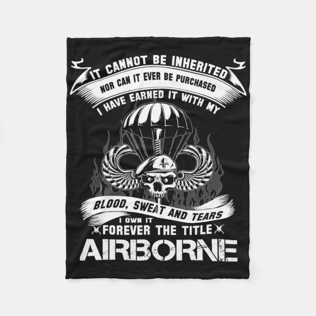 I Own-it Forever The Title Airborne Army Ranger Ve Fleece Blanket (Front)