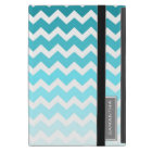 i Pad Blue Ombre Chevron Custom Name