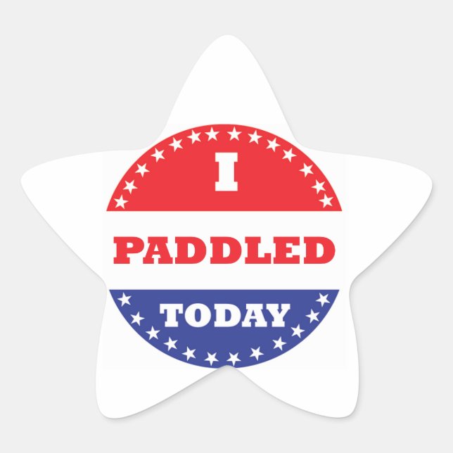 I Paddled Today Star Sticker (Front)