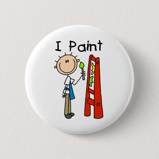 I Paint 2 Inch Round Button (Front)