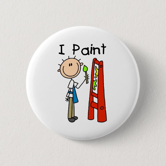 I Paint 2 Inch Round Button (Front)