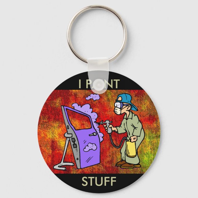 I Paint Stuff Keychain (Front)
