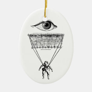 I Parachute Ceramic Ornament