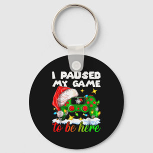 I Paused My Game Christmas Nutcracker Doll Funny B Keychain
