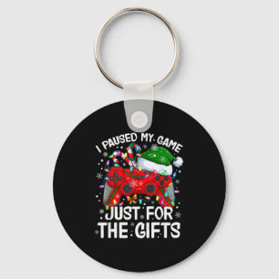 I Paused My Game For Christmas Santa Gamer Xmas Vi Keychain