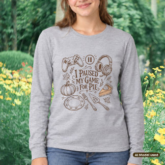 I Paused My Game for Pie Vintage Thanksgiving T-Shirt