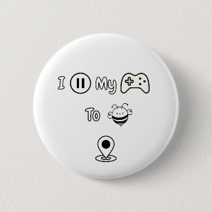 I Paused My Game To Be Here - Funny Kids Edition 2 Inch Round Button