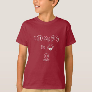 I Paused My Game To Be Here - Funny Kids Edition T-Shirt