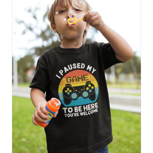 I Paused my Name To be Here Gamer T-Shirt