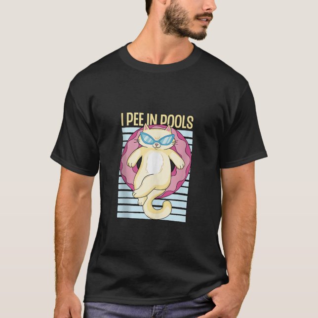I Pee In Pools Cool Cat Sunglasses Summer Tank Top (Front)