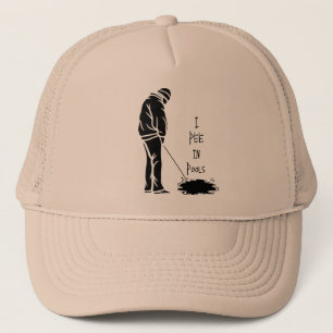 I Pee in Pools - Funny Dare Gag Gift Joke Trucker Hat