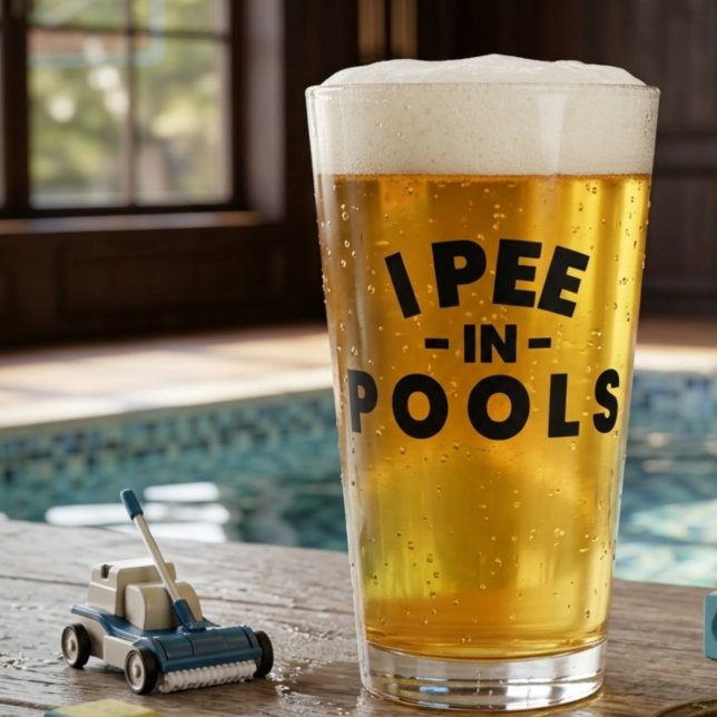 I Pee In Pools Funny Pint Glass (Creator Uploaded)