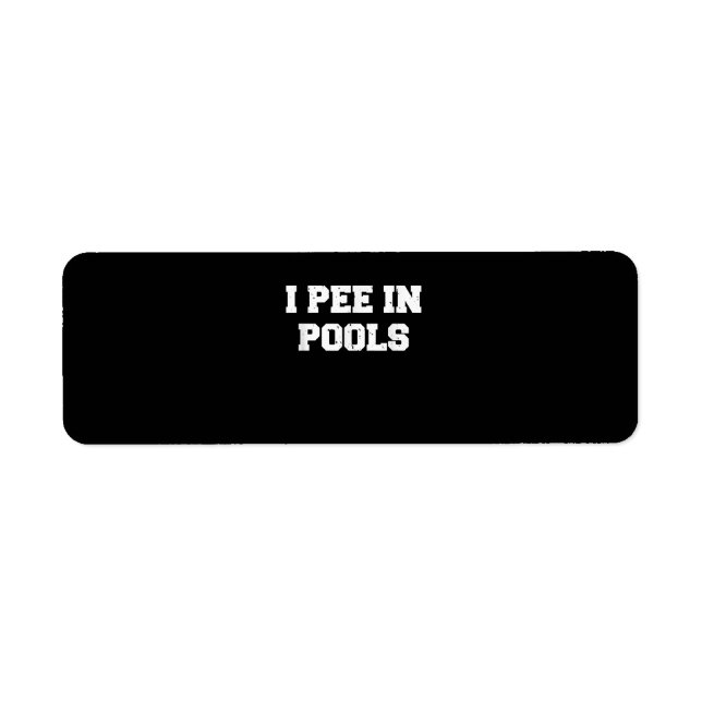 I Pee In Pools Funny Swimming Sarcastic Swim (Front)