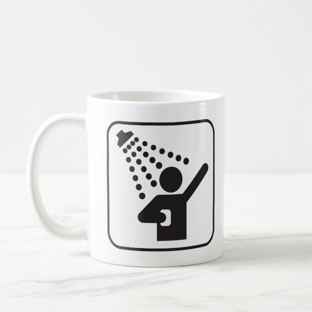 I Pee In The Shower Pet Peeve Shaming Coffee Mug (Left)