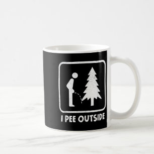 I Pee Outside Camng Humour Boy Sign Camp Joke 1 Coffee Mug
