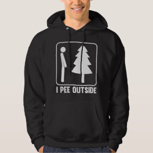 I Pee Outside Funny Camping Hoodie