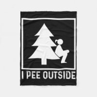 I Pee Outside Girl Sign Funny Camping Hiking Outdo