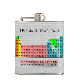 I Periodically Need a Drink- 2016 Periodic Table Hip Flask