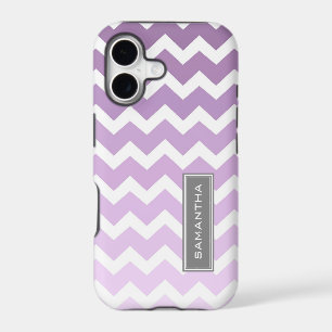 i Phone 5 Purple Ombre Chevron Custom Name