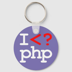 "I <? php" - I Love PHP Keychain
