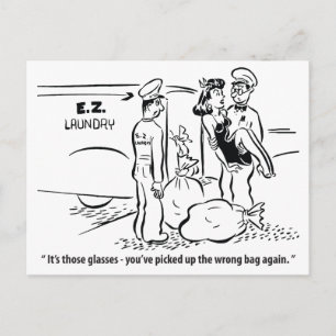 I Picked Up a Wrong Bag, Laundry Joke, Vintage Postcard
