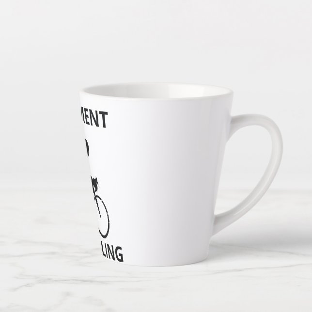 I plan on cycling when i retire latte mug (Right)