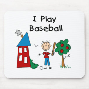 I Play Baseball Mouse Pad