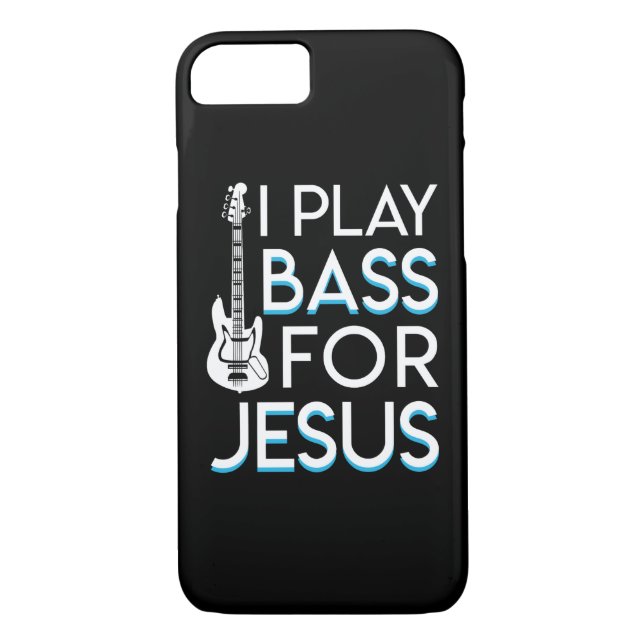I Play Bass Jesus Christian Bass Guitar Case-Mate iPhone Case (Back)