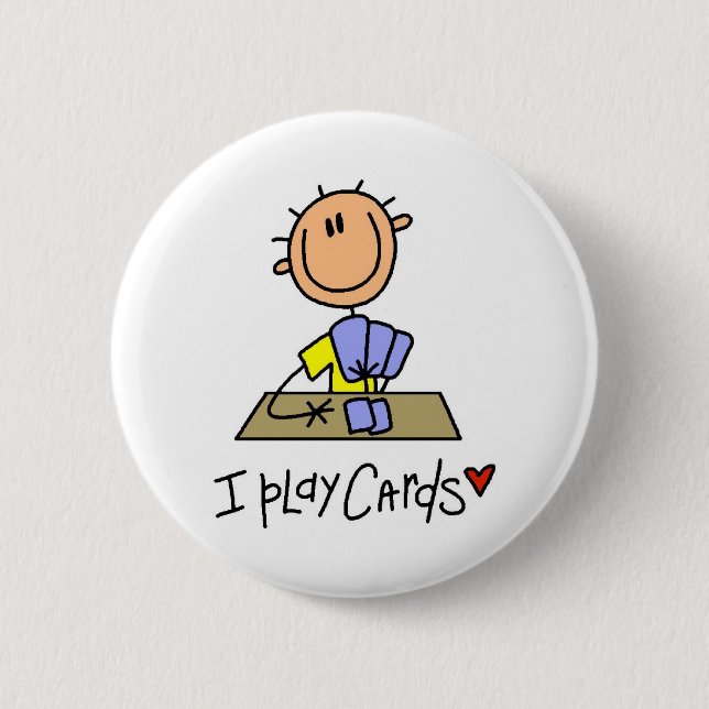 I Play Cards 2 Inch Round Button (Front)