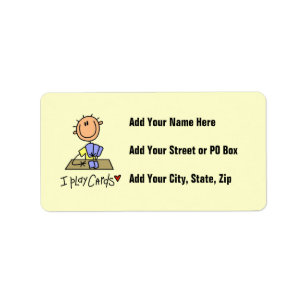 I Play Cards Label