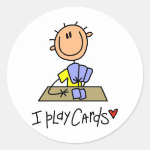 I Play Cards Tshirts and Gifts Classic Round Sticker
