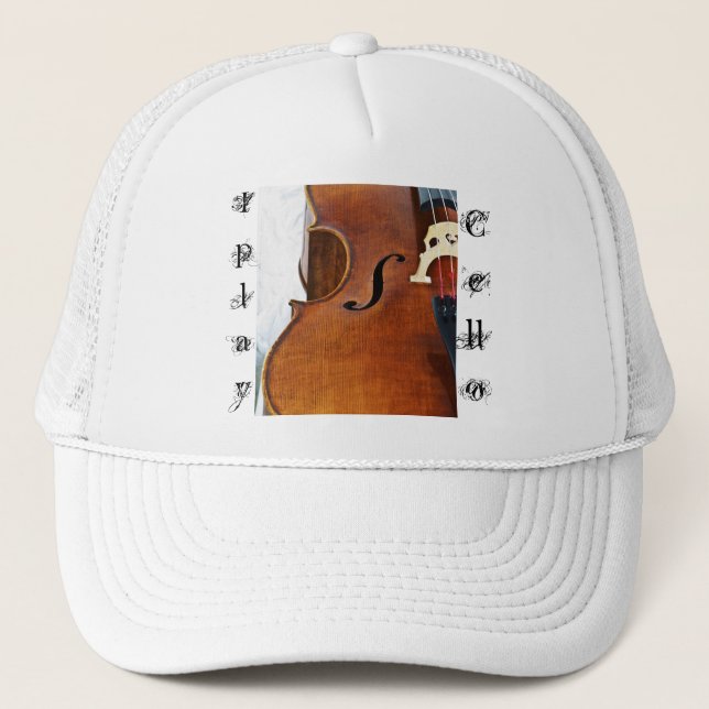 I play cello trucker hat (Front)