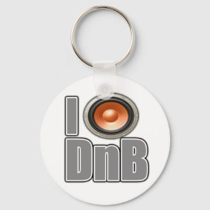 I PLAY DnB Drum and Bass music shirts and gear Keychain