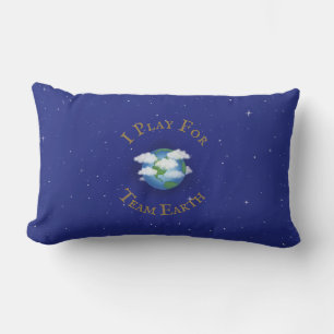 "I Play For Team Earth" Custom Global Activism Lumbar Pillow