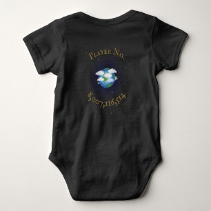 "I Play For Team Earth" World Population Baby Bodysuit