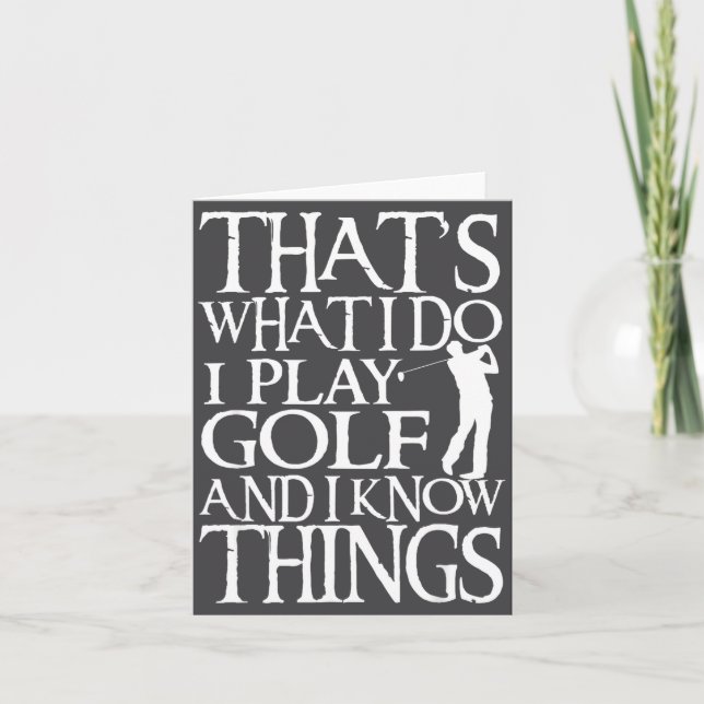 I Play Golf Funny Golf Quote Shop Uni-adults &amp; Card (Front)