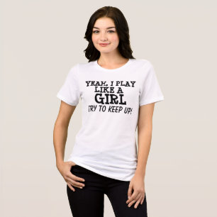I play like a girl, T-shirts, kids Tri-Blend Shirt
