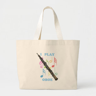 I Play Oboe Large Tote Bag