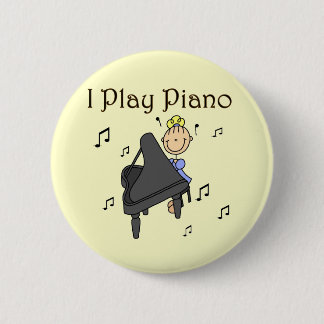 I Play Piano T-shirts and Gifts 2 Inch Round Button