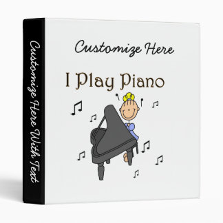 I Play Piano T-shirts and Gifts Binder
