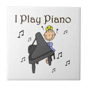 I Play Piano T-shirts and Gifts Tile