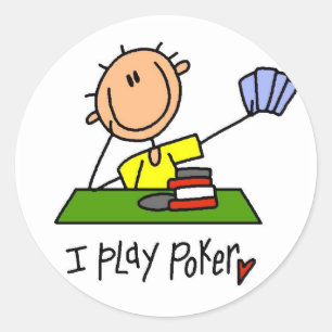 I Play Poker  Tshirts and Gifts Classic Round Sticker