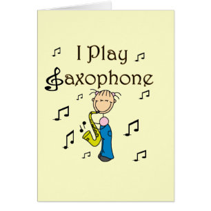 I Play Saxophone Stick Figure T-shirts and Gifts