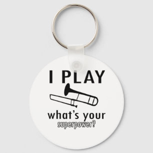 I play the trombone keychain