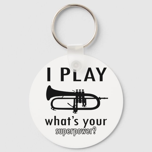 I play the trumpet keychain (Front)