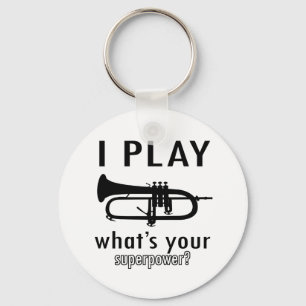 I play the trumpet keychain