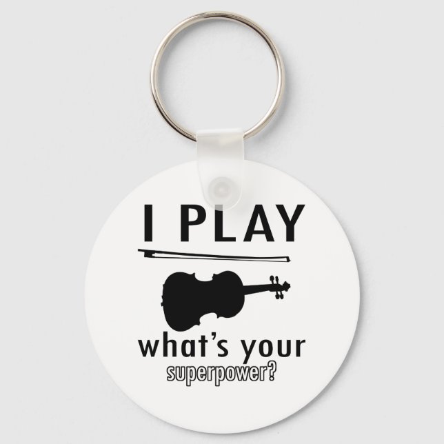 I play the Violin Keychain (Front)