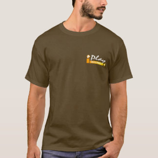 I Play Volleyball Yellow Sun - Brown Tee