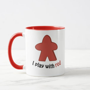 I Play with Red Meeples Mug